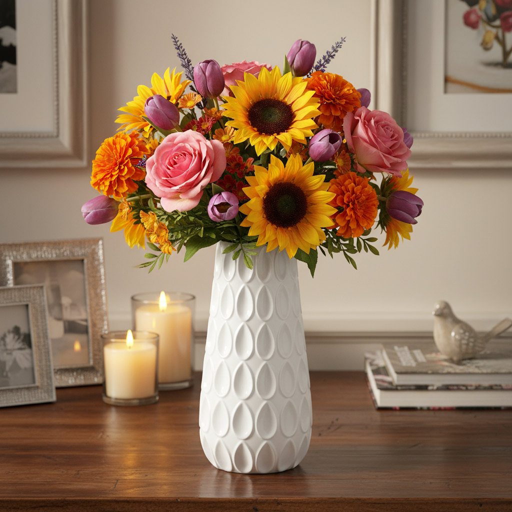 Javana Ceramic Round Vase