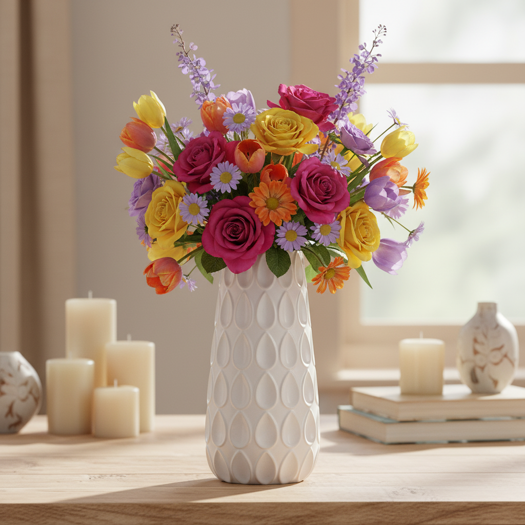 Javana Ceramic Round Vase