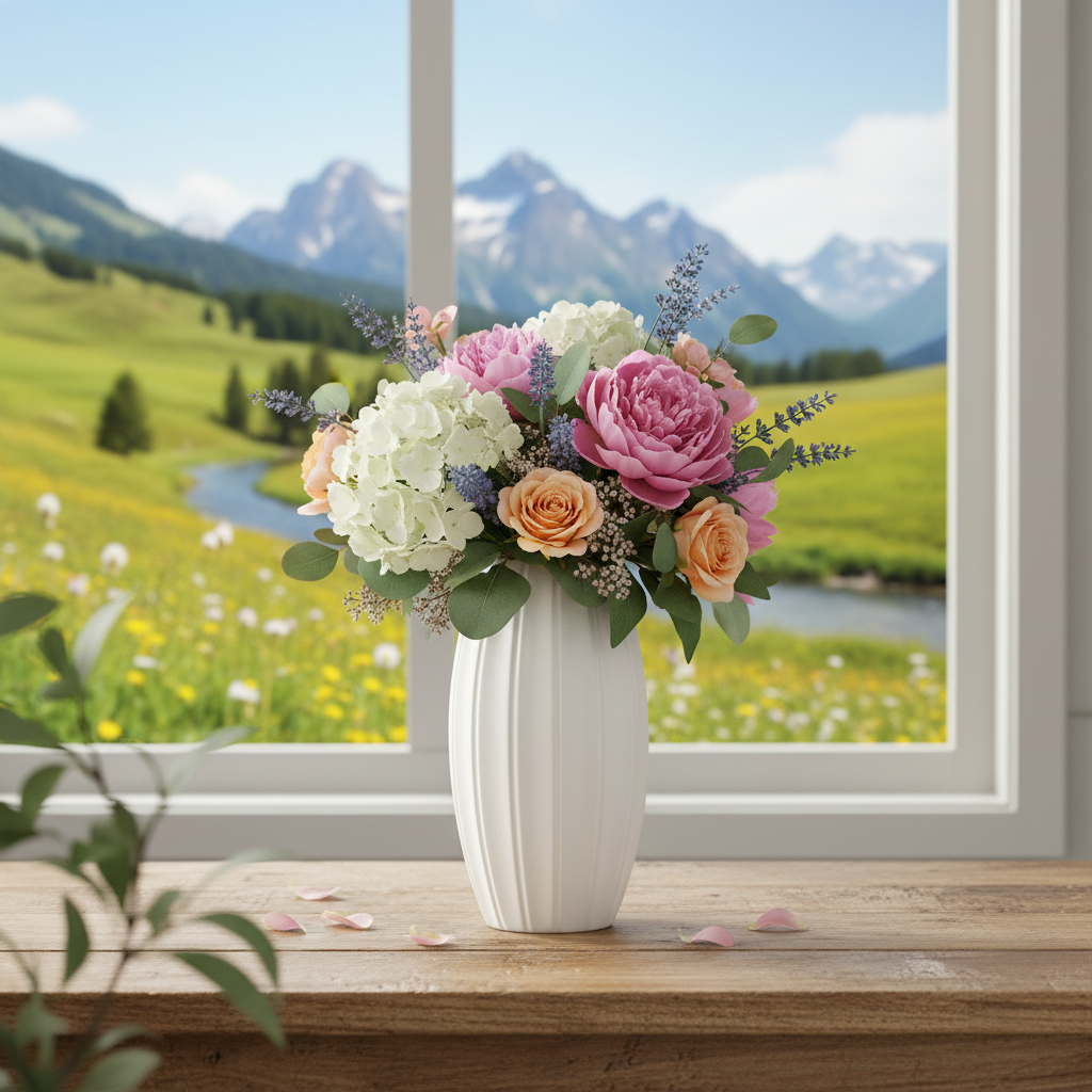 Siella Ceramic Round Cylinder Vase