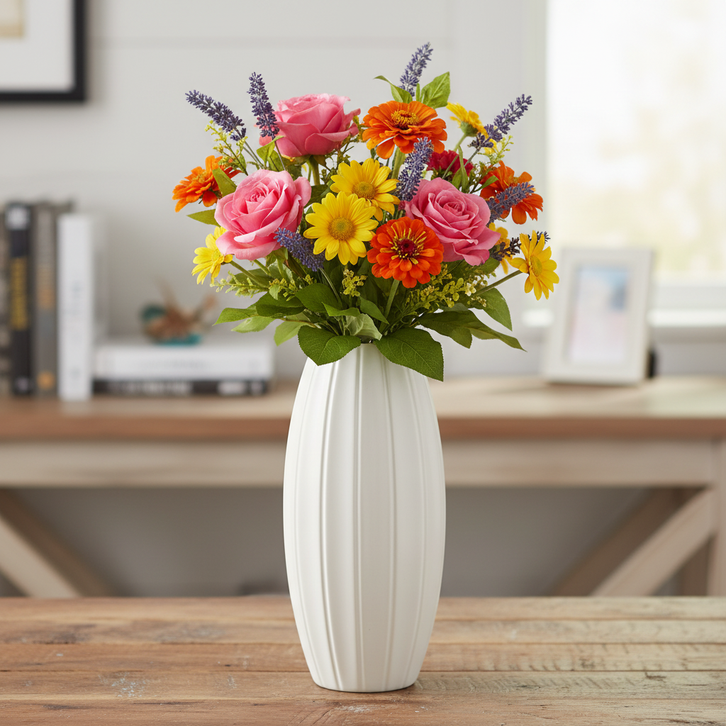 Siella Ceramic Round Cylinder Vase