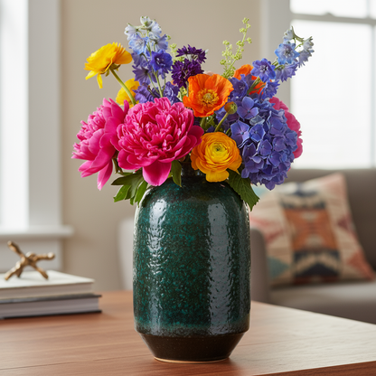 Amanda Ceramic Round Organic Vase