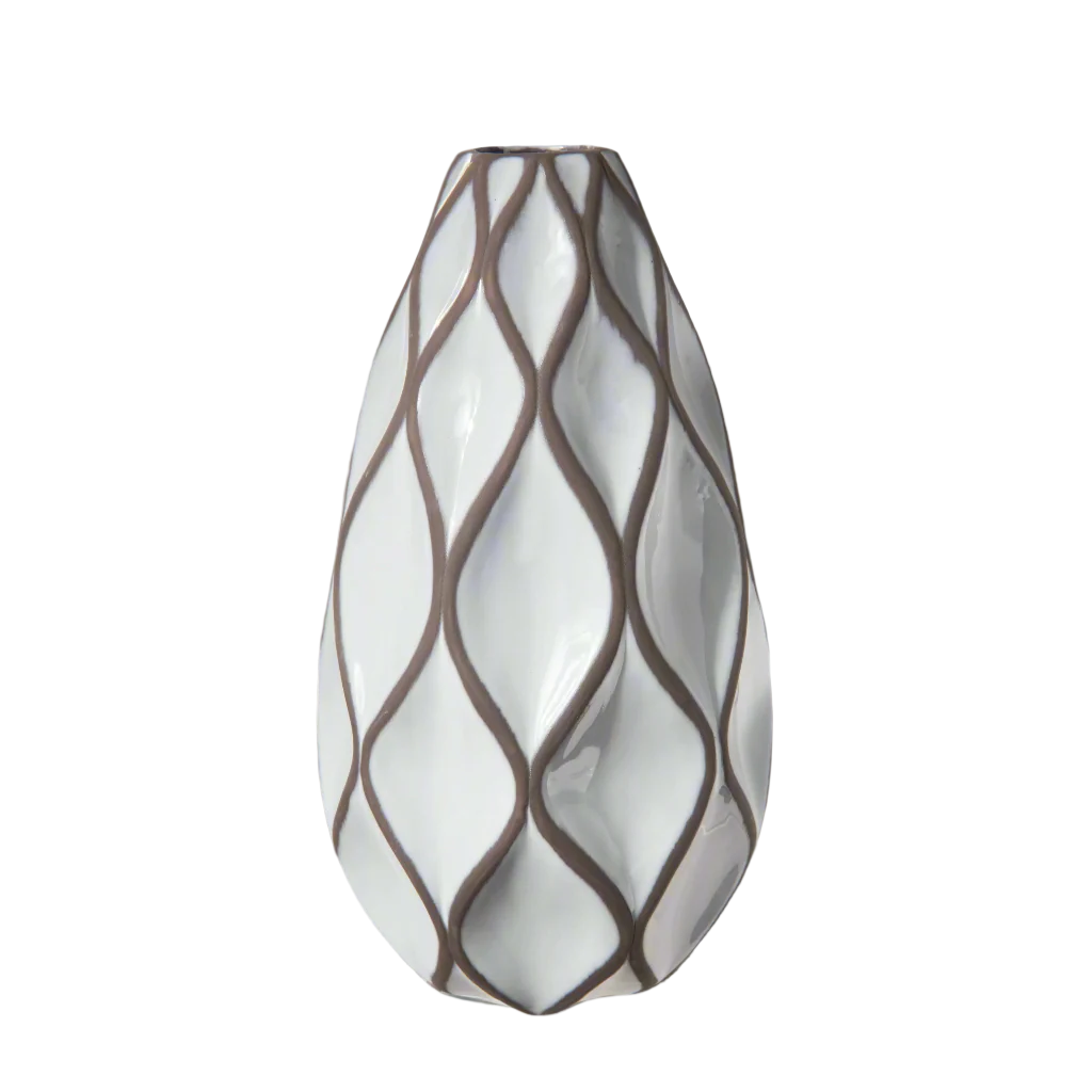 Ravelle Embossed Ceramic Vase