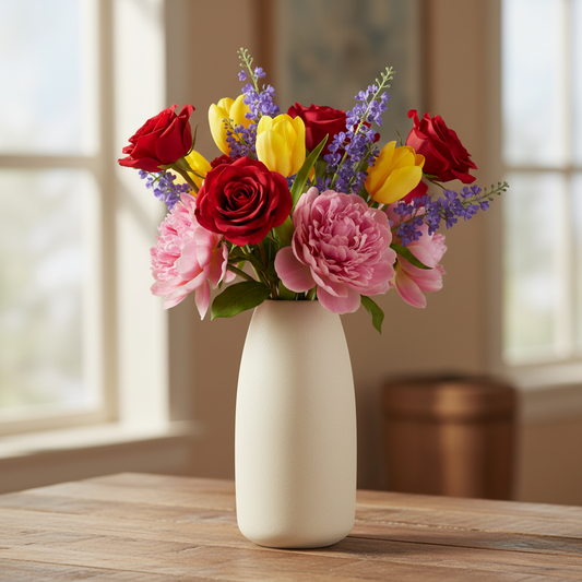 A vase in the table