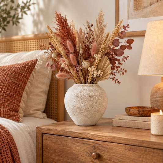 Adva Ceramic Rounded Matte Textured Vase