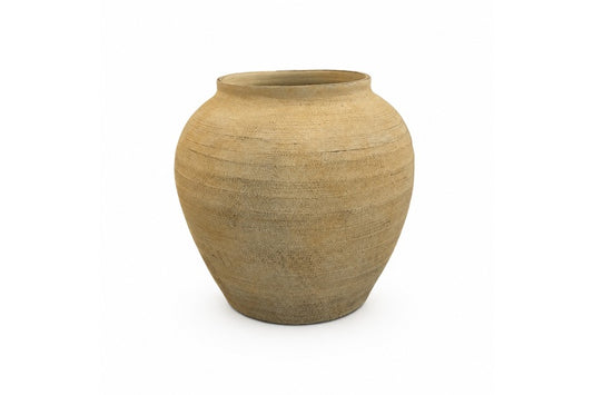 Handcrafted Terracotta Bulbous Vase Light Brown