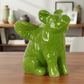 Crystal Ceramic Sitting Winged Pig Figurine