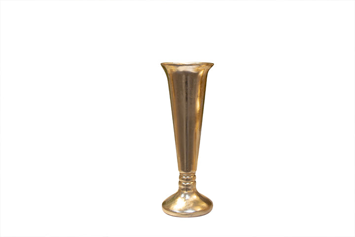 Slender-Pedestal Fiber Glass Urn With Tall Tapered Silhouette