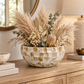 Eudora Opalescent-Tiled Fiberglass Bowl Planter