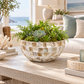 Eudora Opalescent-Tiled Fiberglass Bowl Planter