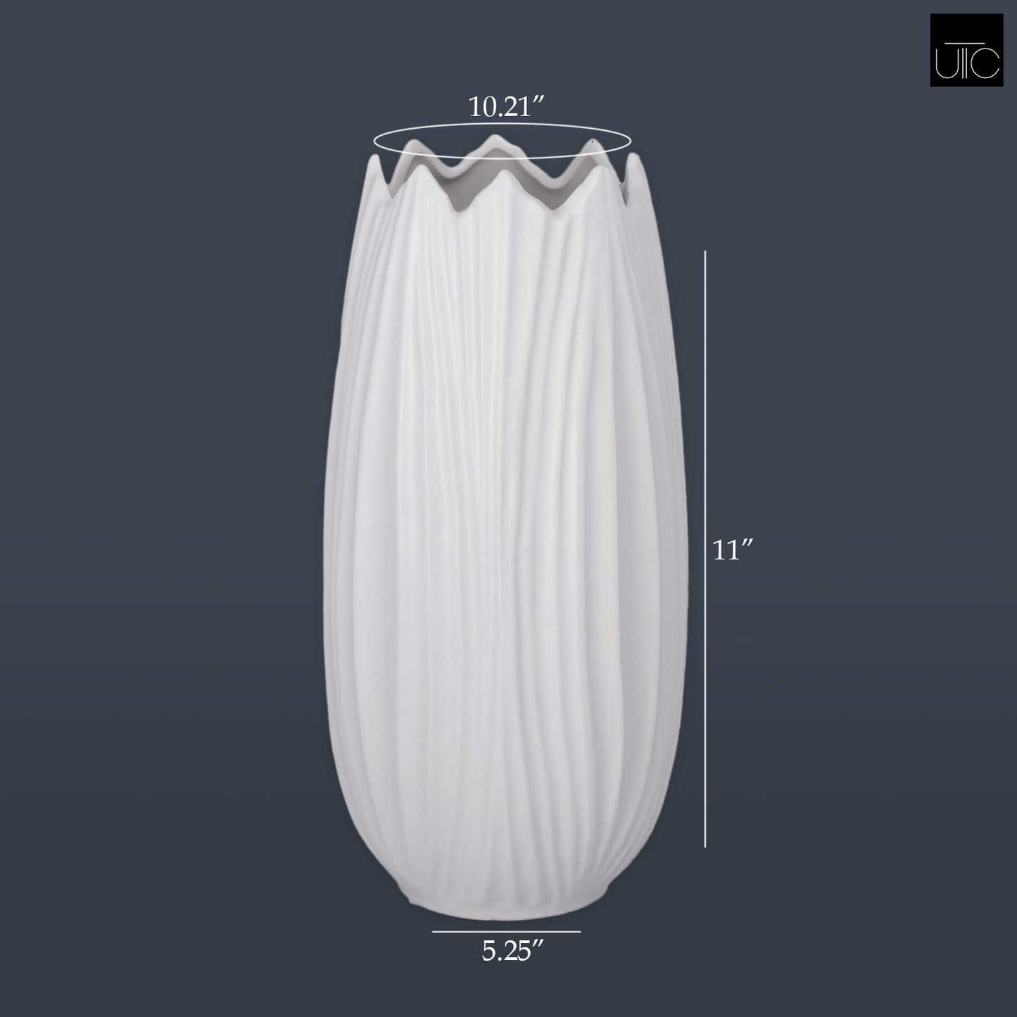 Rionie Embossed Pattern Ceramic Vase