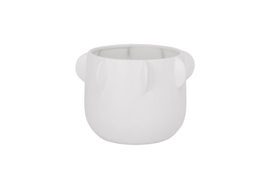 Dolomite Vase Matte White-5.75"H