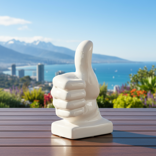 Annistyn Porcelain Thumbs Up Sculpture