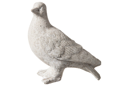 Cement Standing Pigeon Figurine Concrete Finish Gray-7.50"H