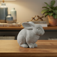 Dovie Cement Sitting Rabbit Figurine