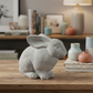 Dovie Cement Sitting Rabbit Figurine