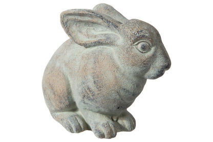 Cement Sitting Rabbit Concrete Finish-7.50"H