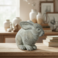 Dovie Cement Sitting Rabbit Figurine