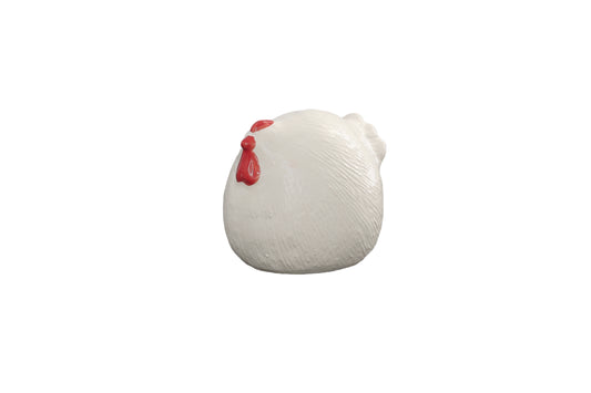 Ceramic Round Hen Figurine LG Gloss Finish