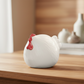 Giulia Ceramic Round Hen Figurine with Red Accents