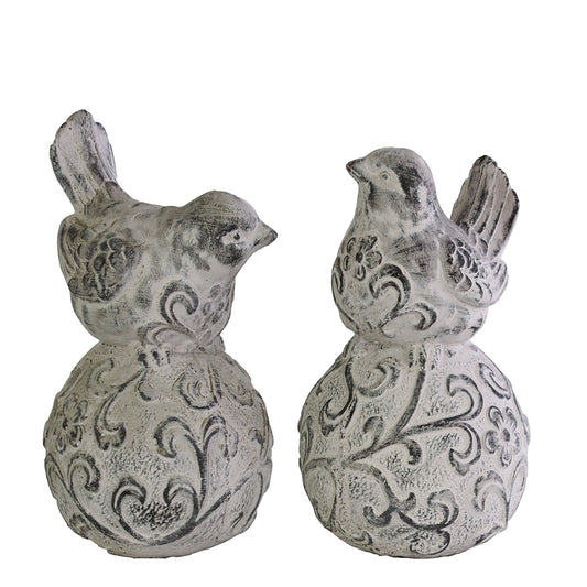 Jorlan Pedestal Bird Figurines (Set of 2)
