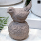 Terracotta Bird  Figurine Washed Finish Gray-10.5"H