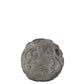 Allira Cement Ornamental Sphere with Embossed Swirl Design