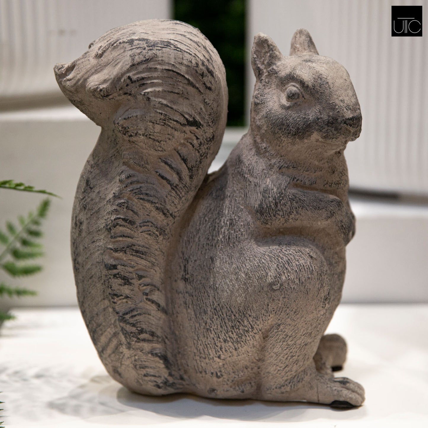 Cement Figurine Concrete Rough Finish Gray