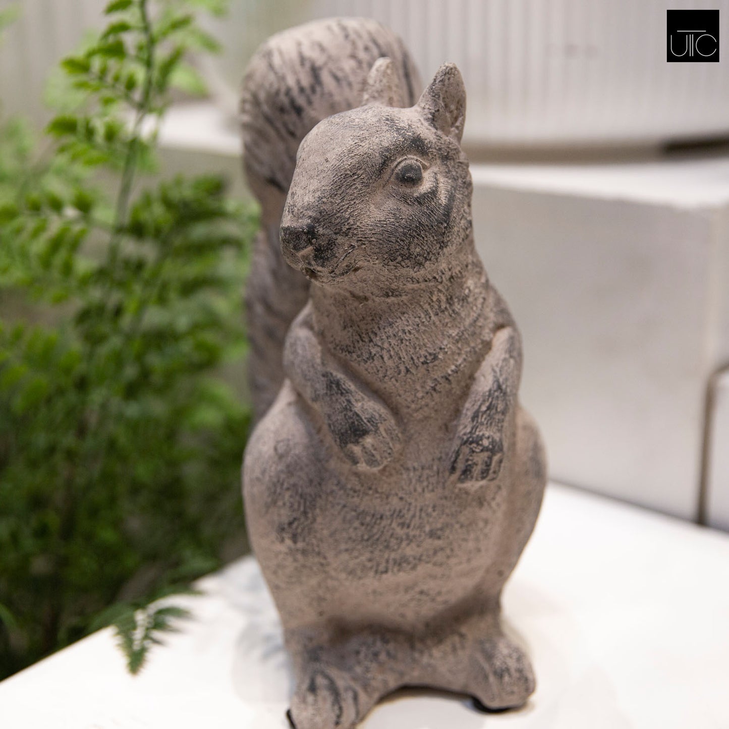 Cement Figurine Concrete Rough Finish Gray