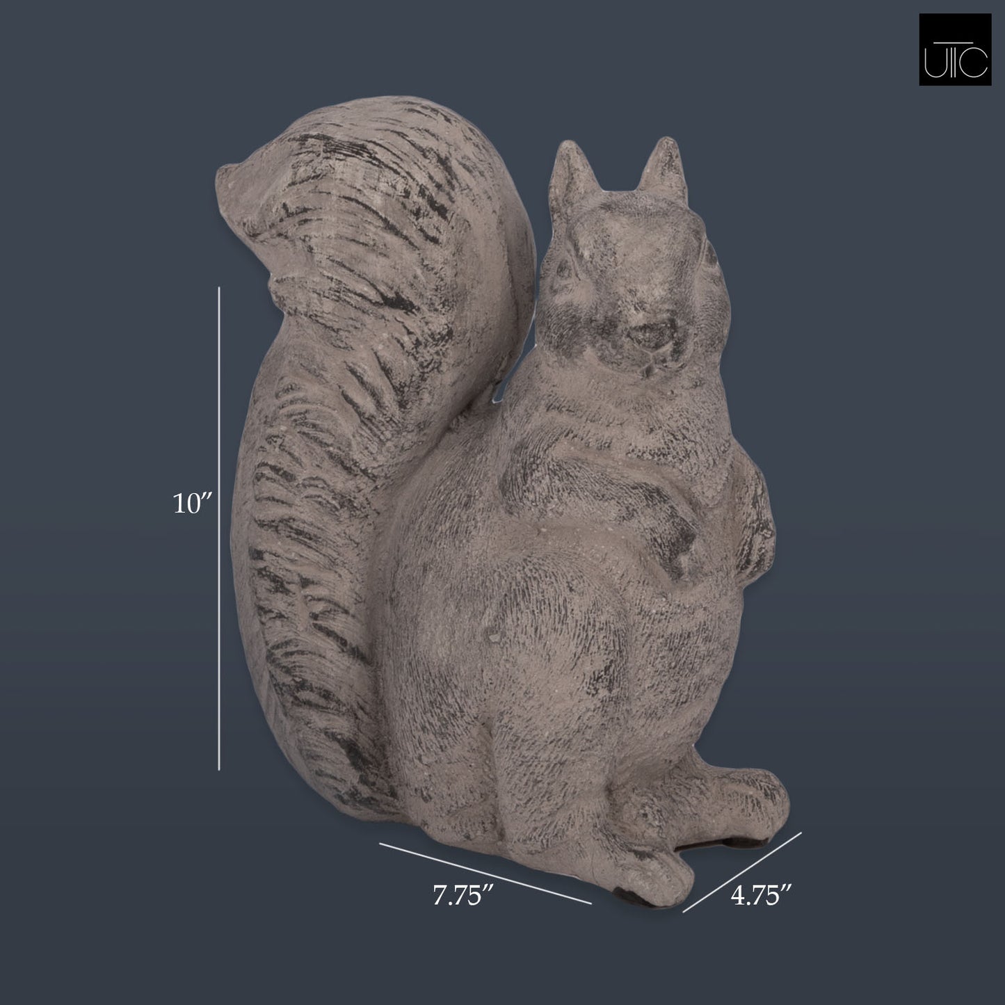 Cement Figurine Concrete Rough Finish Gray
