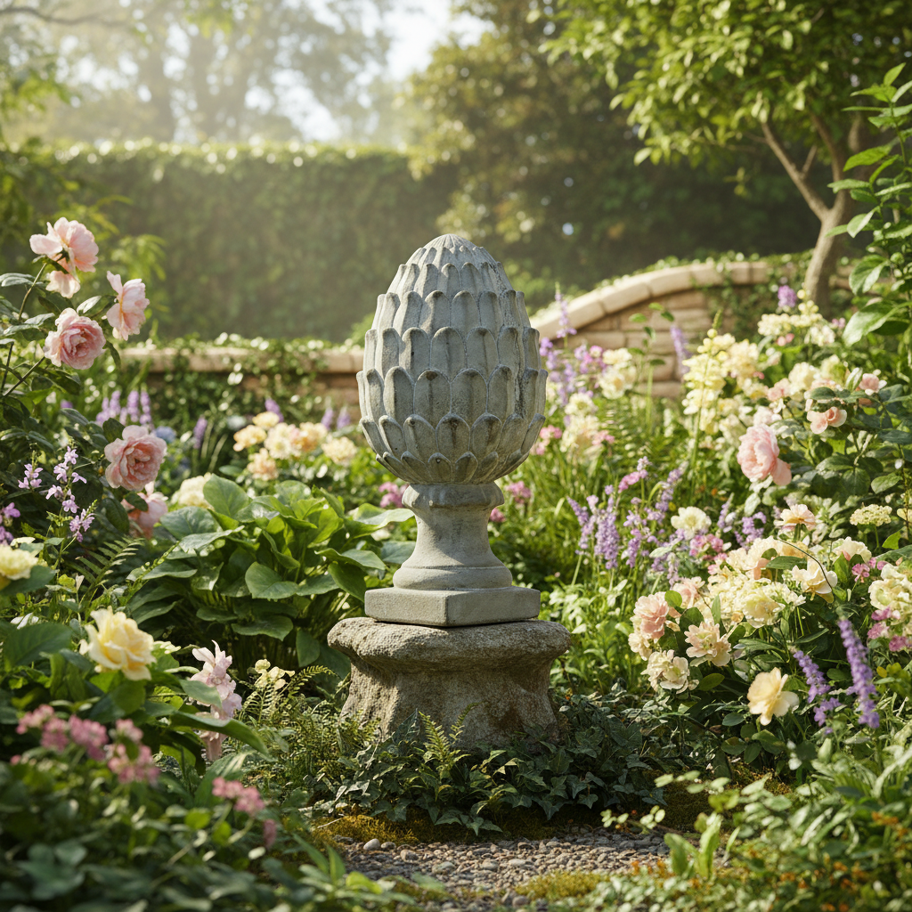 Kailea Cement Artichoke Figurine