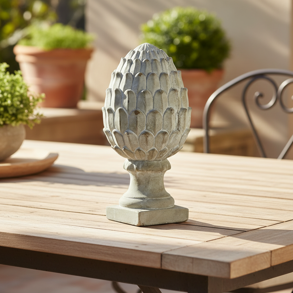 Kailea Cement Artichoke Figurine