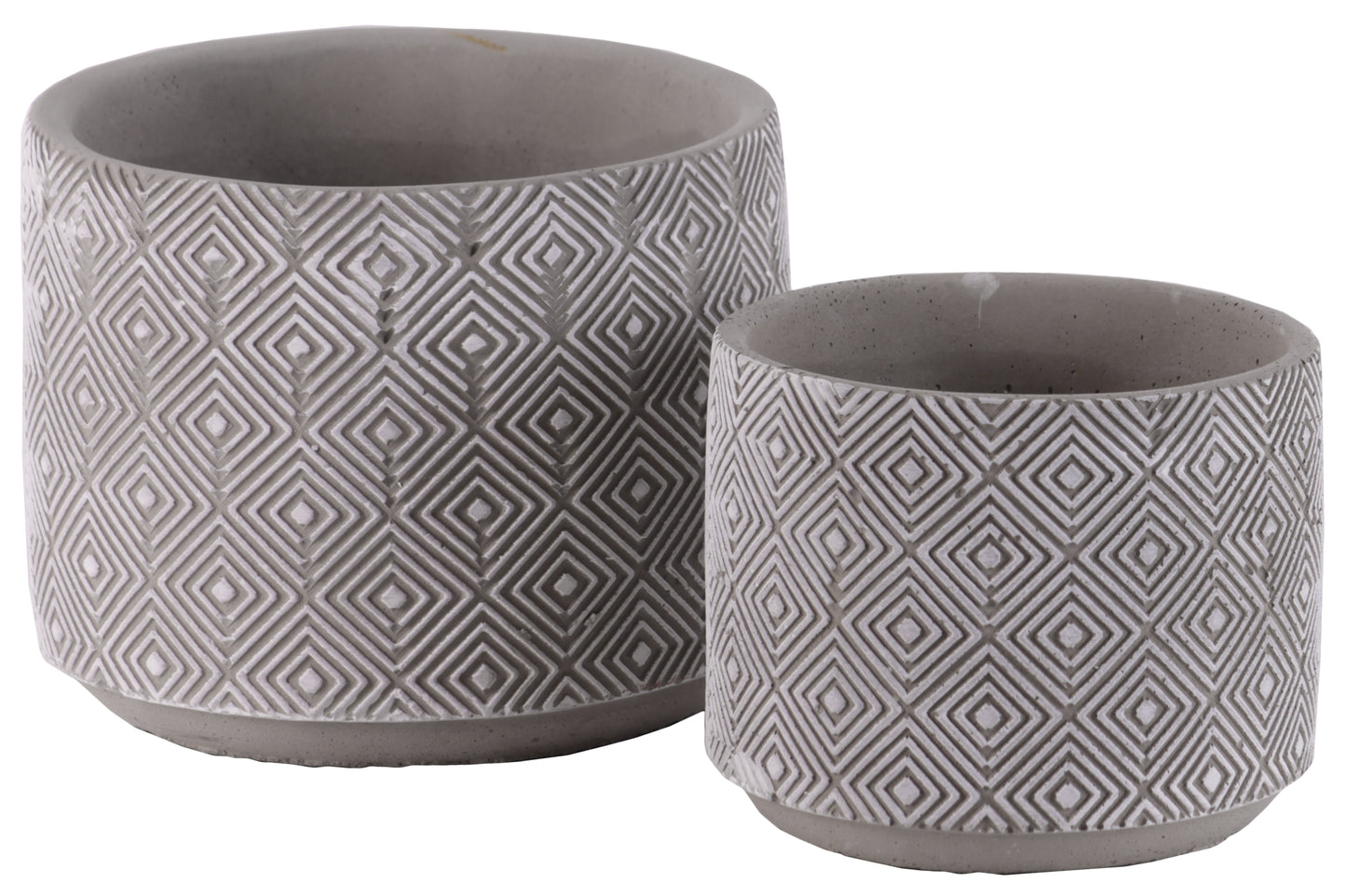 Cement Pot Washed Concrete Finish Gray-4.75"H