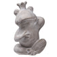 Erynn Cement Sitting Crowned Frog Statue