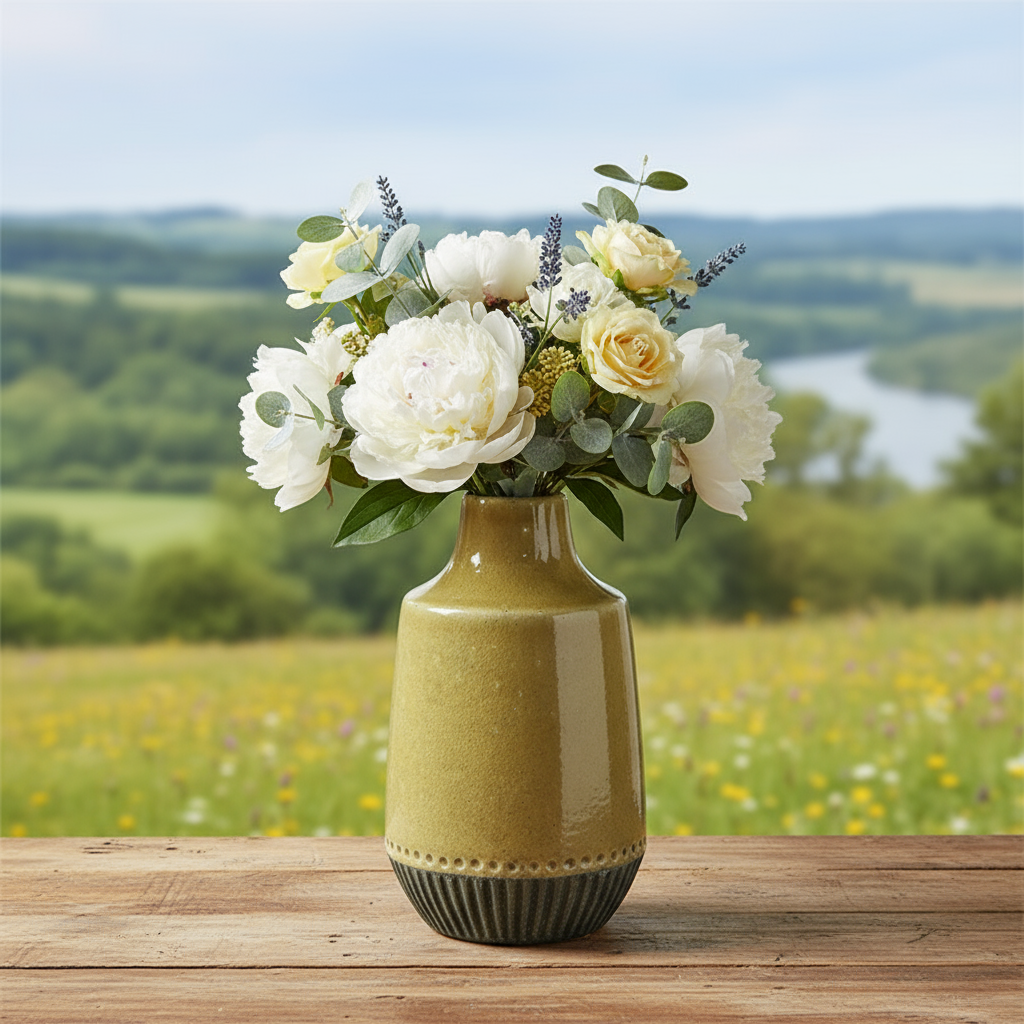 Astra Ceramic Round Vase