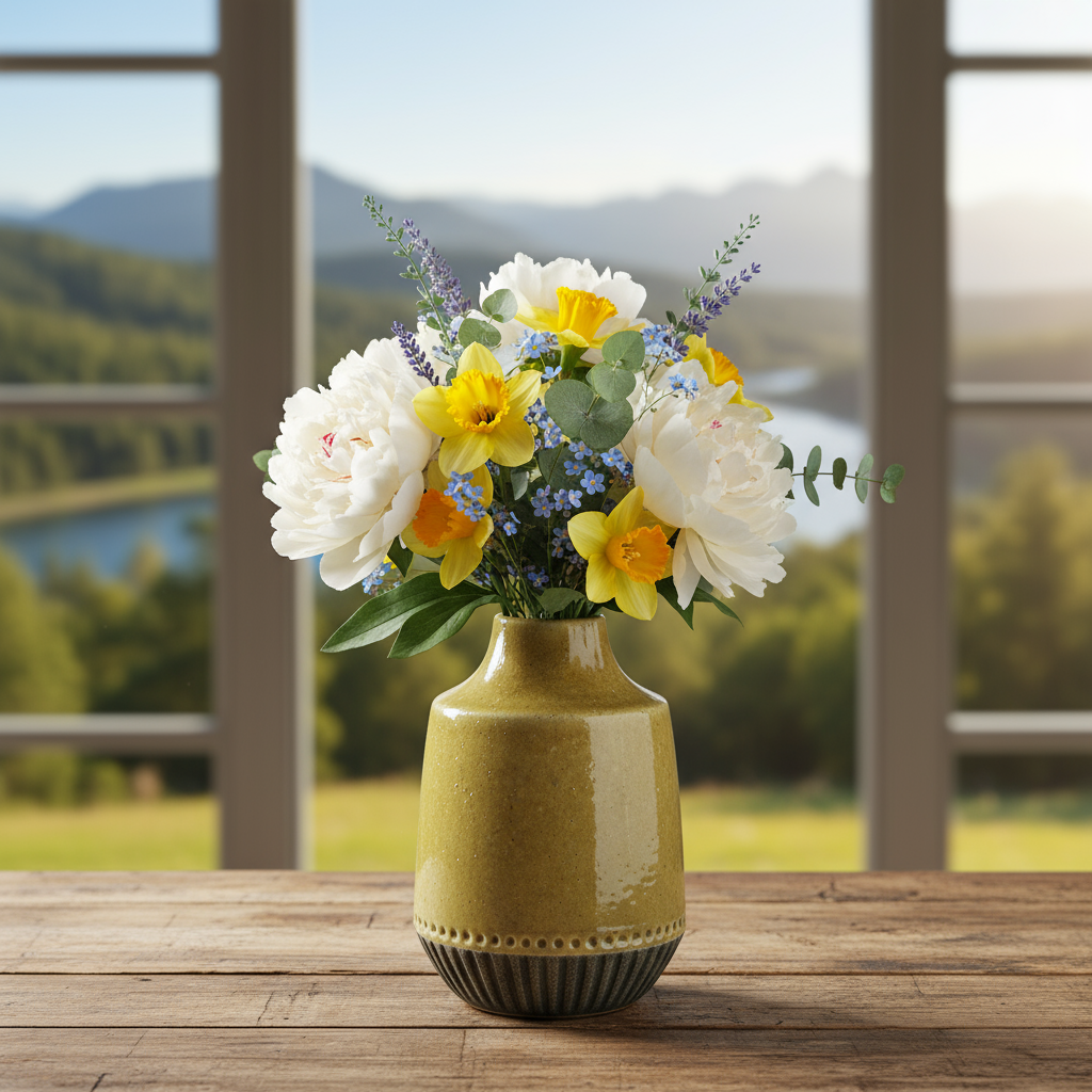 Astra Ceramic Round Vase