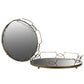 Jacinta Metal Tray Set with Mirror Surface and Handles (Set of 2)