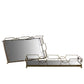 Jacinta Metal Tray Set with Mirror Surface and Handles (Set of 2)