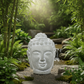 Navin Cement Buddha Head Sculpture