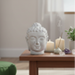 Navin Cement Buddha Head Sculpture