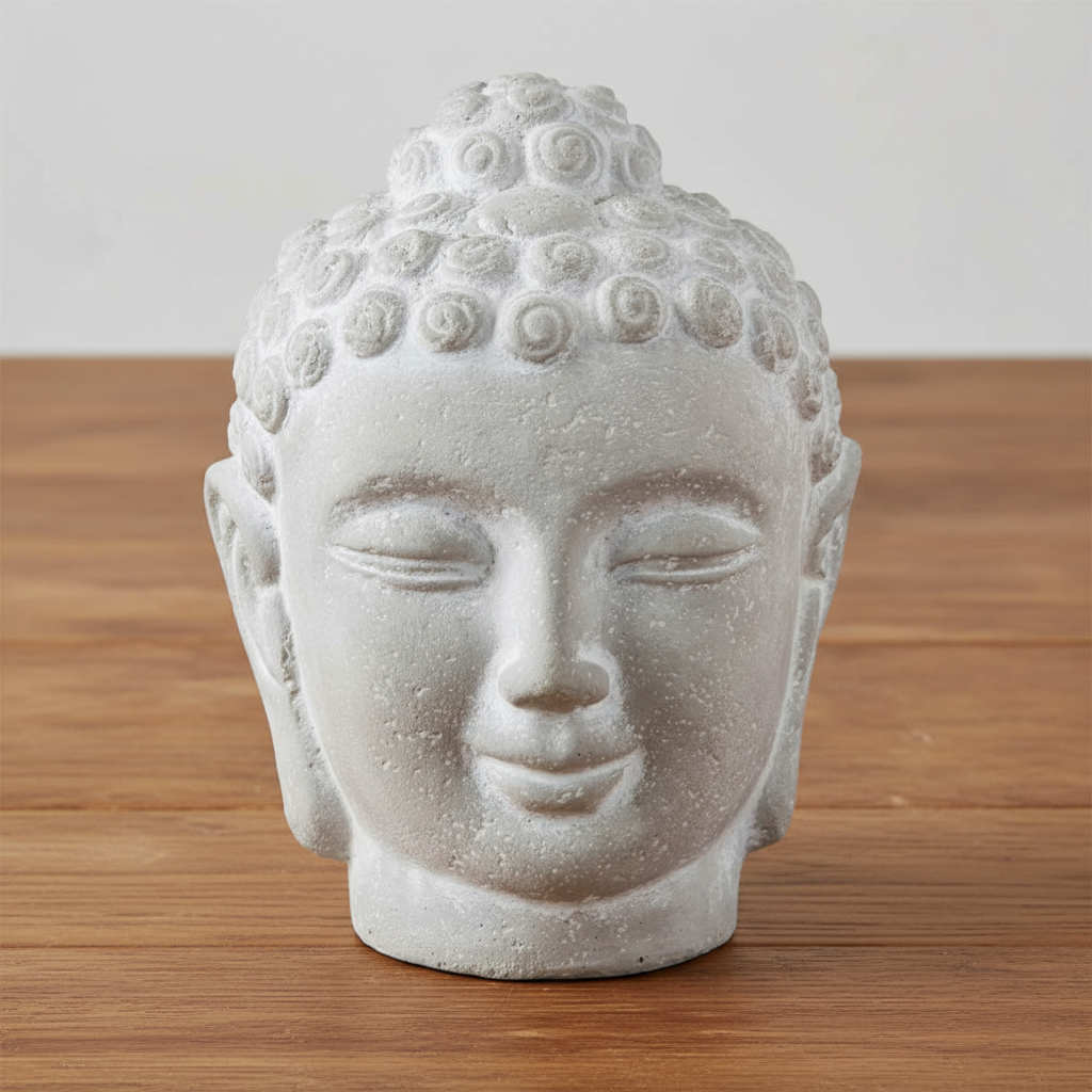 Navin Cement Buddha Head Sculpture