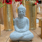 Cement Figurine Washed Concrete Finish White 13.5"H