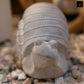 Terracotta Figurine Washed Concrete Finish White 5.75"H
