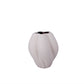Sculpted Ceramic Lobed Vase Off White