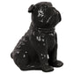 Ceramic Sitting British Bulldog Figurine with Collar Gloss