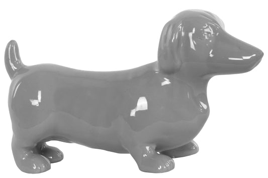 Ceramic Standing Dachshund Dog Figurine Gloss Finish