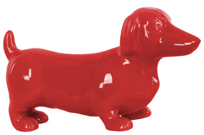 Ceramic Standing Dachshund Dog Figurine Gloss Finish