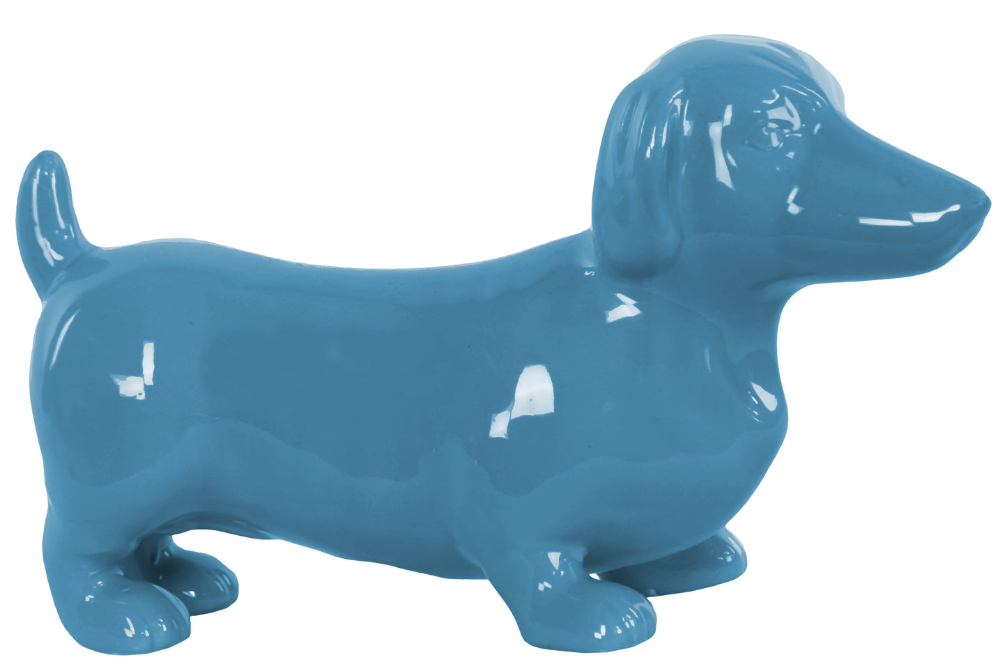 Ceramic Standing Dachshund Dog Figurine Gloss Finish