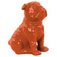 Ceramic Sitting British Bulldog Figurine with Collar Gloss