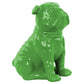 Ceramic Sitting British Bulldog Figurine with Collar Gloss