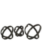 Noss Metal Round Abstract Sculpture (Set of 3)